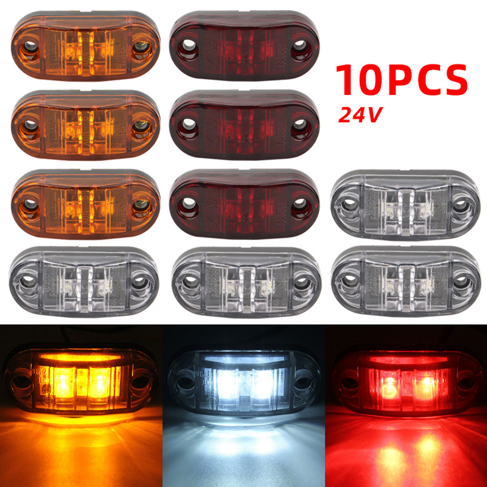 LED Trailer Tail Light External Warning Lights For Caravan Van Lorry Truck White Amber Red Side Cle 0