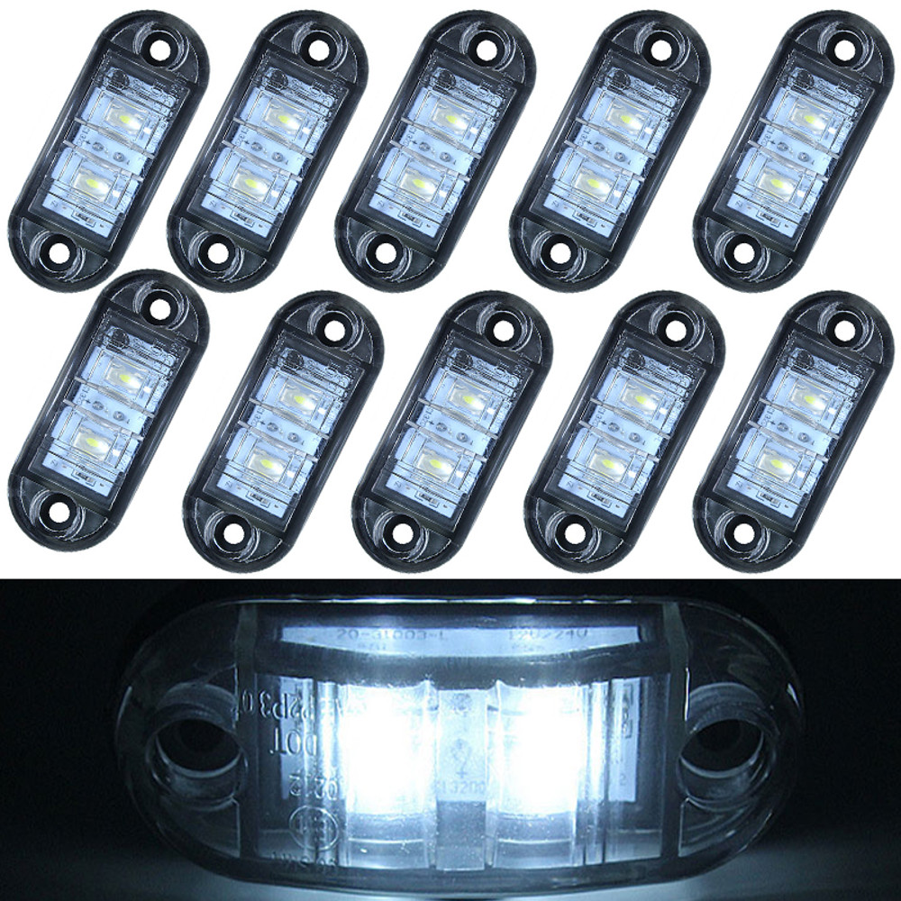 LED Trailer Tail Light External Warning Lights For Caravan Van Lorry Truck White Amber Red Side Cle 8
