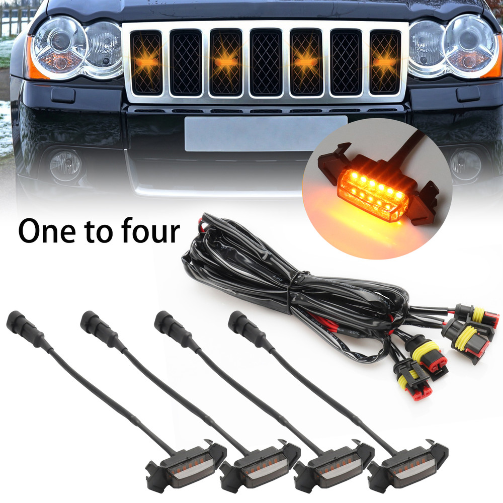 LED Front Grill Light Universal Car Grille Light DRL Daytime Running Lamp 0