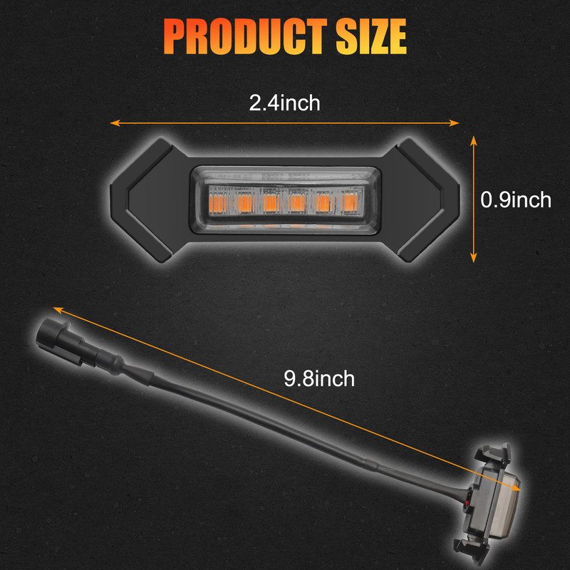 LED Front Grill Light Universal Car Grille Light DRL Daytime Running Lamp 4