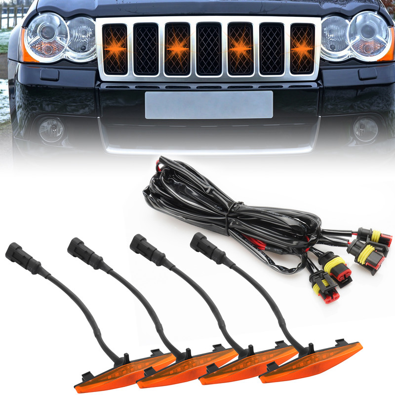 LED Front Grill Light Universal Car Grille Light DRL Daytime Running Lamp 6