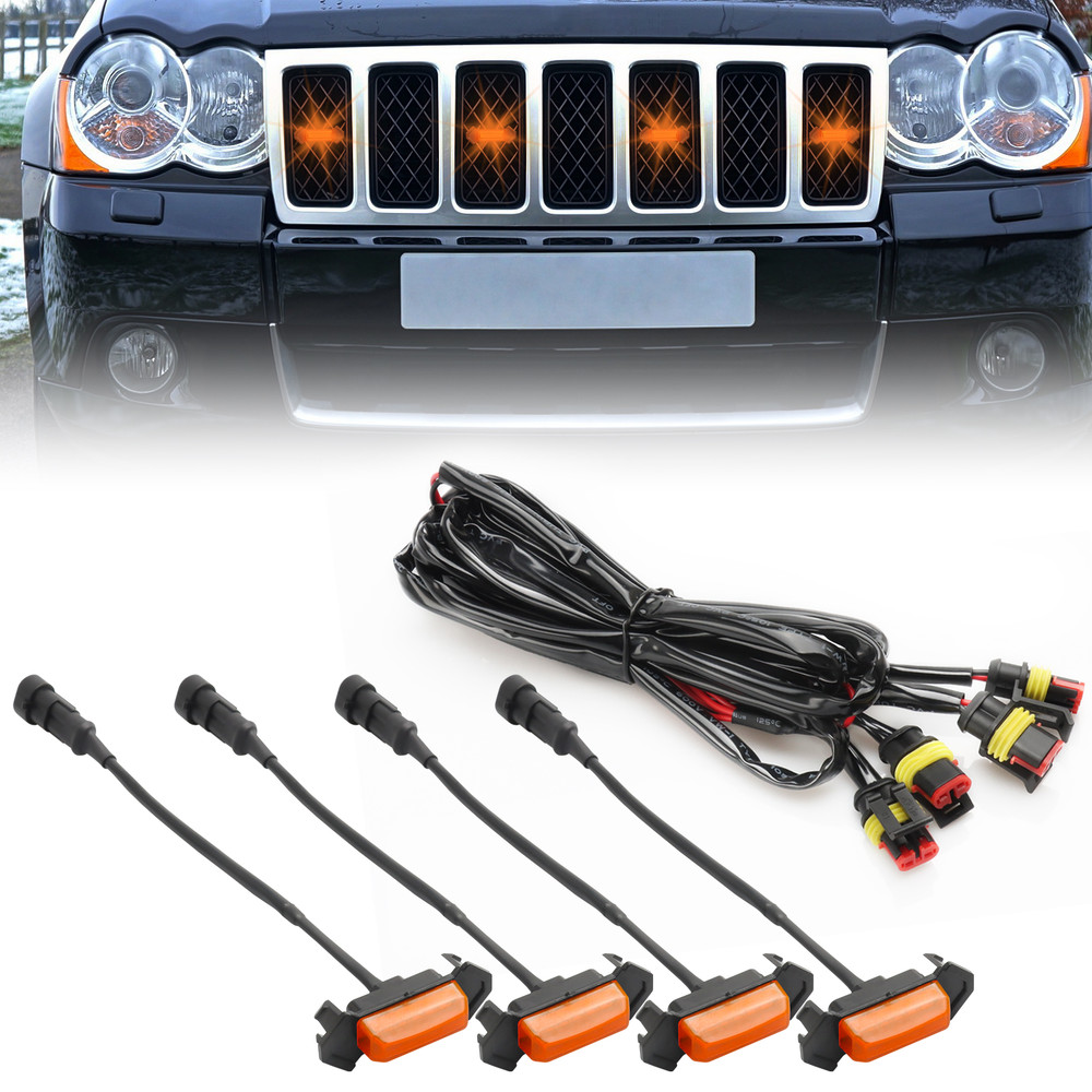 LED Front Grill Light Universal Car Grille Light DRL Daytime Running Lamp 7