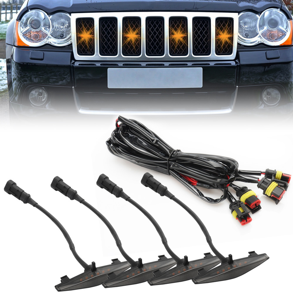 LED Front Grill Light Universal Car Grille Light DRL Daytime Running Lamp 8