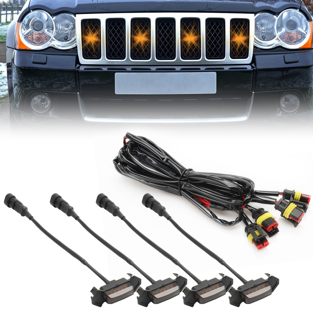 LED Front Grill Light Universal Car Grille Light DRL Daytime Running Lamp 9