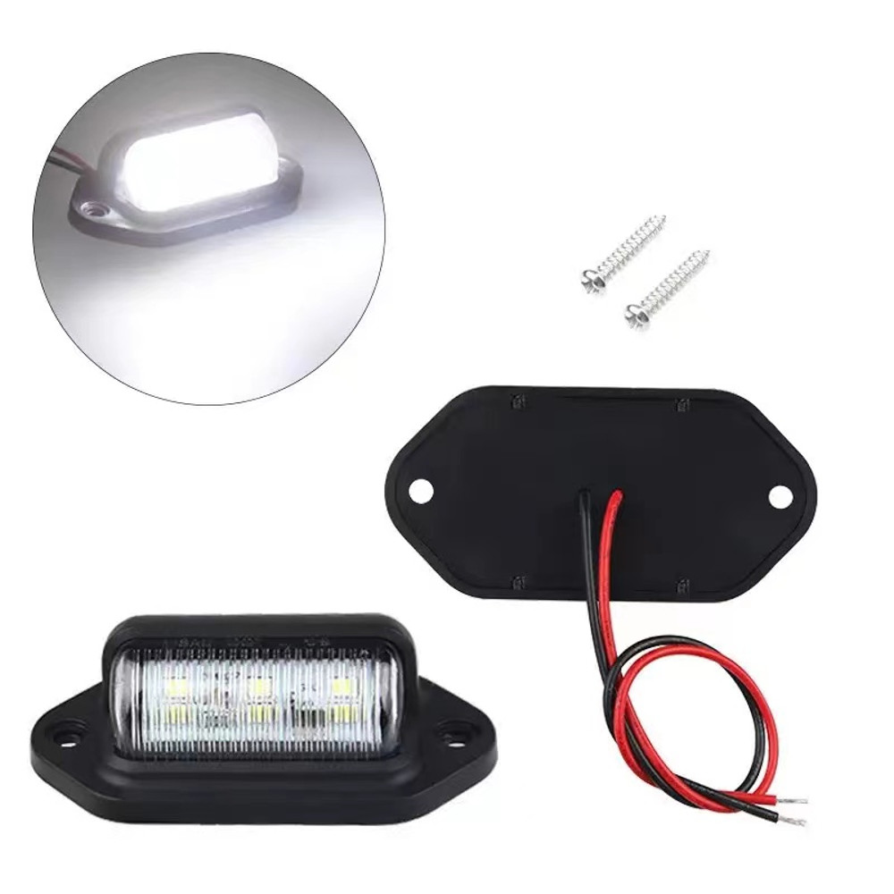 White LED Car License Light Tag Lamp For SUV Truck Trailer Van And Step Illumination 0