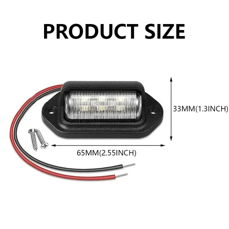 White LED Car License Light Tag Lamp For SUV Truck Trailer Van And Step Illumination 6