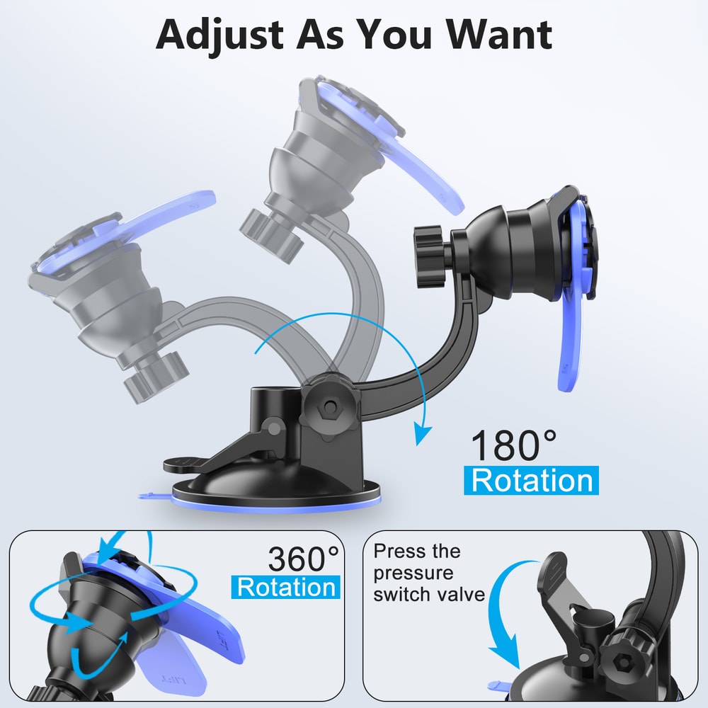 Universal Phone Holder For Car Rotatable Dashboard Windshield Mount Cell Phone Holder Truck Stand 3