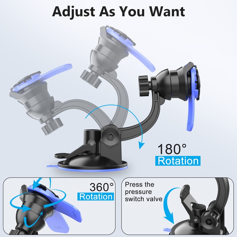 Universal Phone Holder For Car Rotatable Dashboard Windshield Mount Cell Phone Holder Truck Stand 3