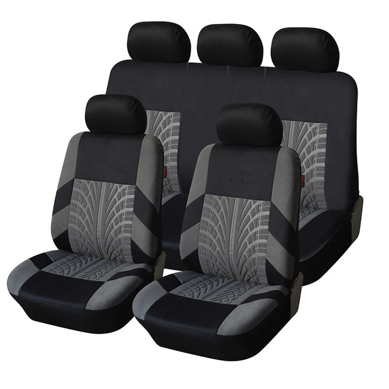 Universal Car Seat Covers Full Set Front Split Rear SUV Sedan Van Cloth Automotive Interior Covers 7