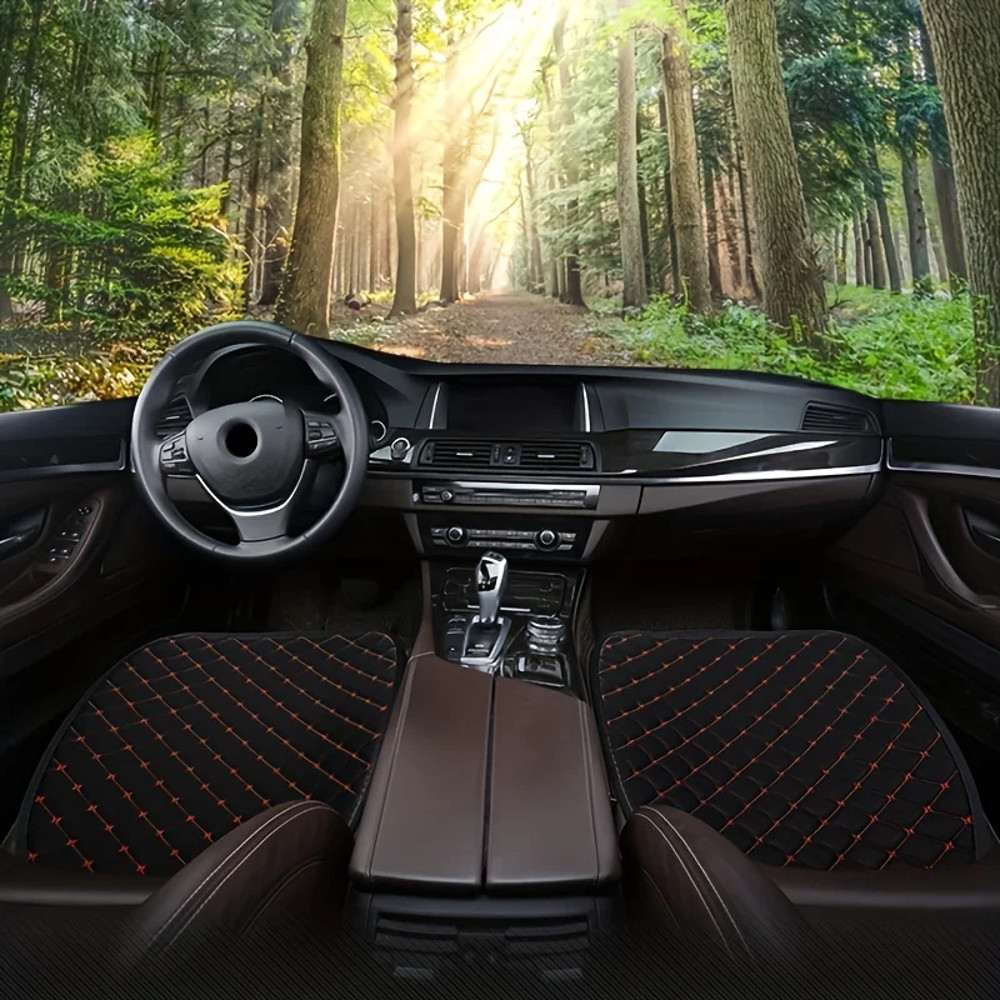 Universal Cotton And Linen Car Seat Covers Car Seat Cushion Set Interior Protector Car Accessories 0