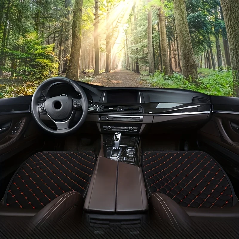 Universal Cotton And Linen Car Seat Covers Car Seat Cushion Set Interior Protector Car Accessories 0