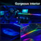 RGB LED Car Ambient Lights Interior Rainbow Atmosphere Kit Acrylic Strips Symphony Streamer 0