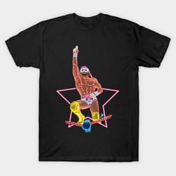 macho man top rope neon color unisex tee, gift for men women