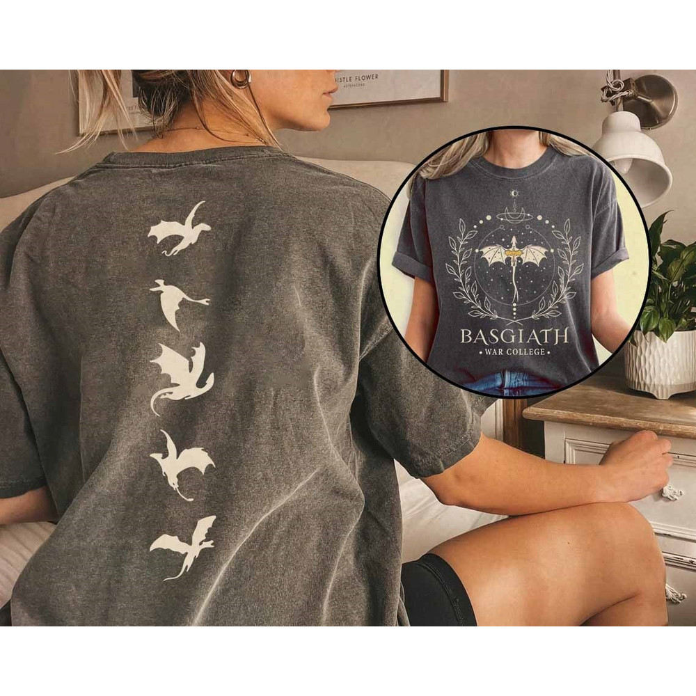 Basgiath War College Double Side Comfort Shirt, Fourth Wing Riders Quadrant Shirt, Violet Sorrengail, Bookish Shirt, Fly or Die Shirt.jpg