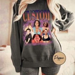 custom photo vintage graphic 90s comfort sweatshirt, custom bootleg rap tee, custom photo sweatshirt, custom your own bo