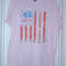 TRUMP 45 47 2024 Distressed Flag Graphic Print TShirt Light Pink 0