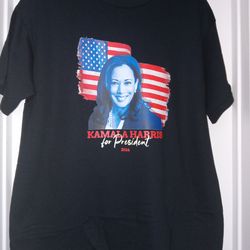 kamala harris for president 2024 graphic print t-shirt large