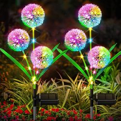 Solar Dandelion Flower Light Outdoor Waterproof LED Decorative Light Lamp for Backyard & Exterior Garden