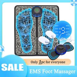 EMS Foot Massager Mat Electric TENS Feet Massager Pad Foldable Massage Mat Muscle Stimulation Fisioterapia Terapia Fisic