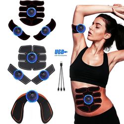 USB Rechargable EMS Muscle Stimulator Electric Massage Therapy Pain Relief Digital Meridian Full Body Massager