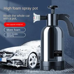 2L Hand Pump Foam Sprayer with 3 Types of Nozzle Hand Pneumatic Foam Cannon Snow Foam