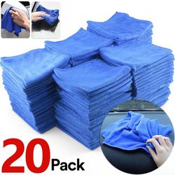 1-20Pcs Microfiber Towels Car Wash Drying Cloth Towel Household Cleaning Cloths Auto Detailing