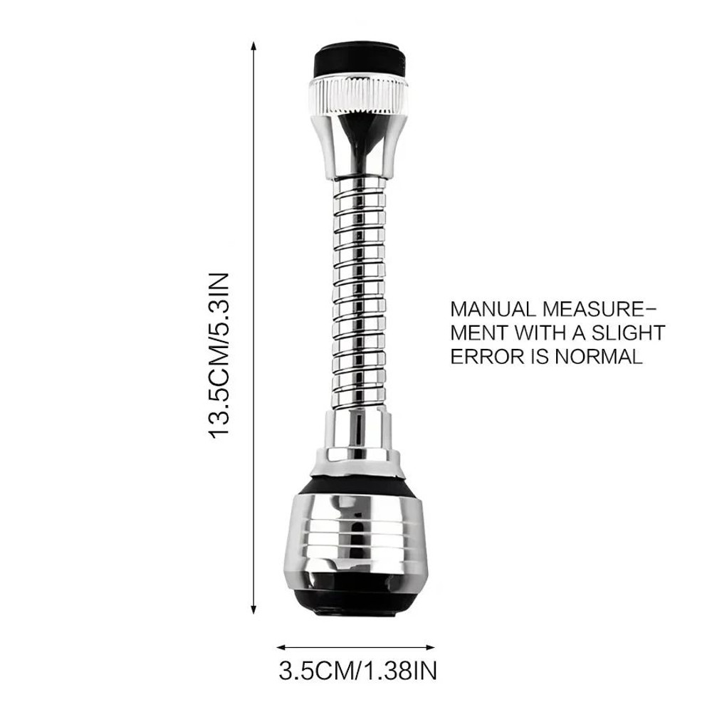 Kitchen Stainless Steel Faucet Sprinkler WaterSaving Rotating Extender Bubbler Tap Spray Head Nozzl 1