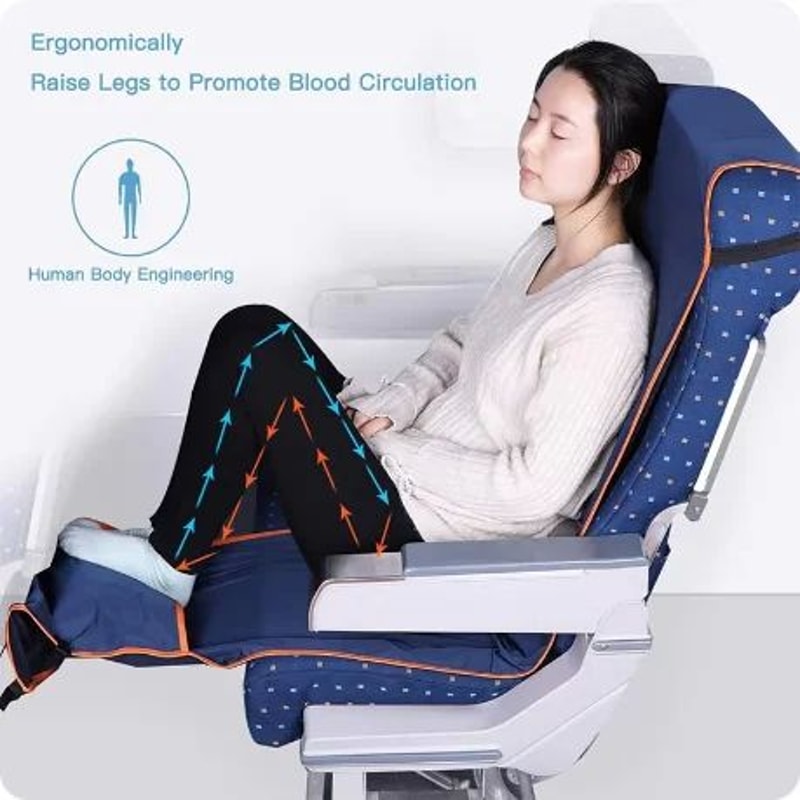 Travel Footrest Hammock For Adult Kids Multifunctional Airplane Foot Hanger Baby Sleeping Bed For P 2