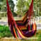 Outdoor Hammock Chair Canvas Leisure Swing Hanging Chair Without Pillow And Cushion Indoor Outdoor 2
