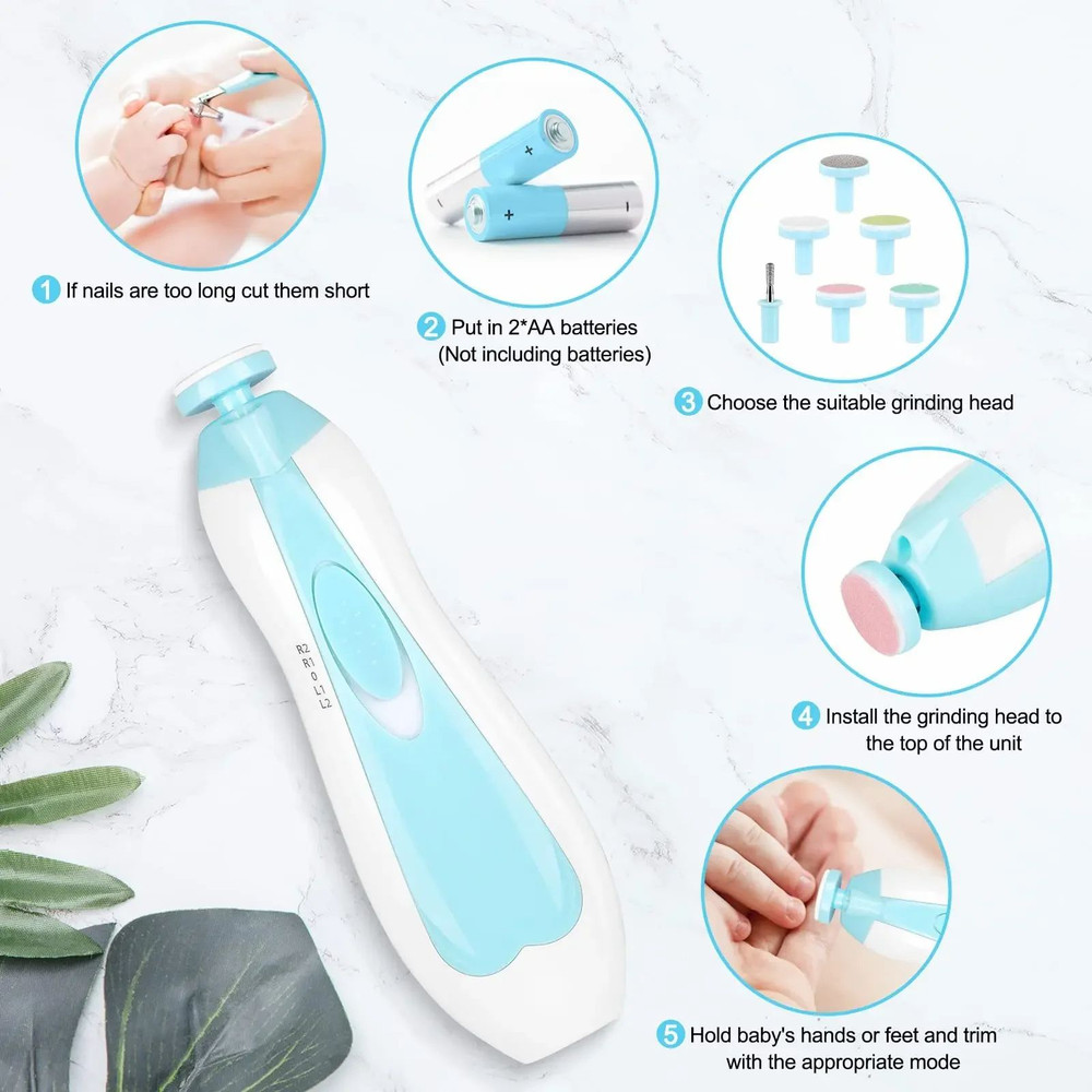 Multifunctional Electric Baby Nail Trimmer  Manicure Tool Set  Safe Nail File Clippers For Newborns 1