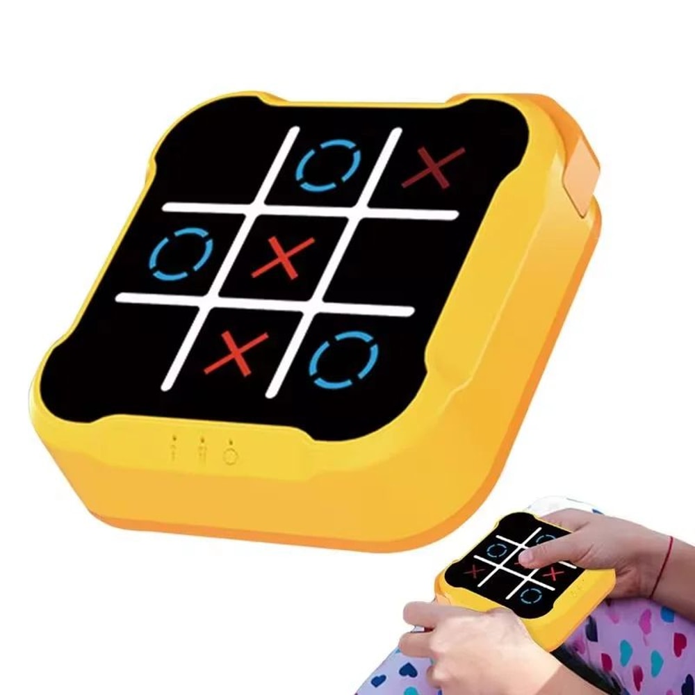 Electronic Tic Tac Toe Game Portable Puzzle Board Montessori Tabletop Chess Set For Family Fun 0