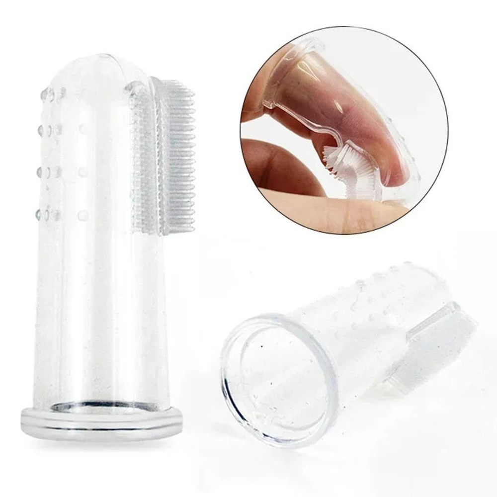 Super Soft Pet Finger Toothbrush For Dog Cat Teddy Dog Brush For Bad Breath Tartar  Teeth Cleaning 2