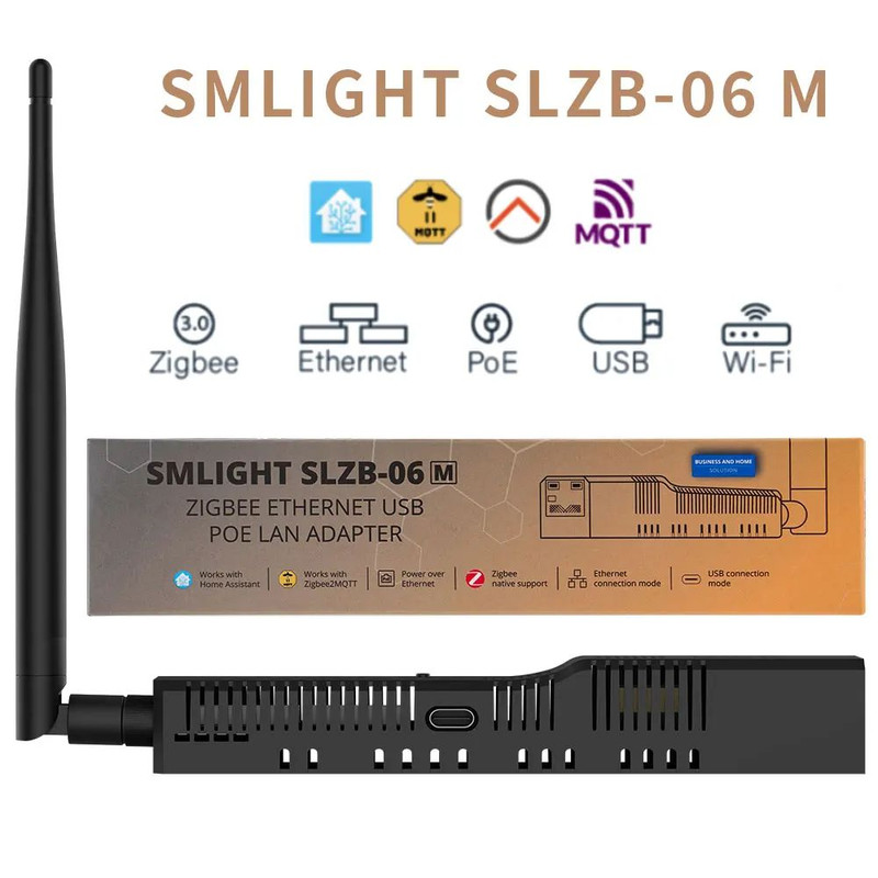 SMLIGHT SLZB06 Zigbee Adapter With Ethernet USB WiFi  PoE  Compatible With Zigbee2MQTT ZHA Home Ass 0