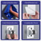 1PC Wall Mount Strong Adhesive Shower Head Holder ABS Waterproof Adjustable Bathroom Bracket 4
