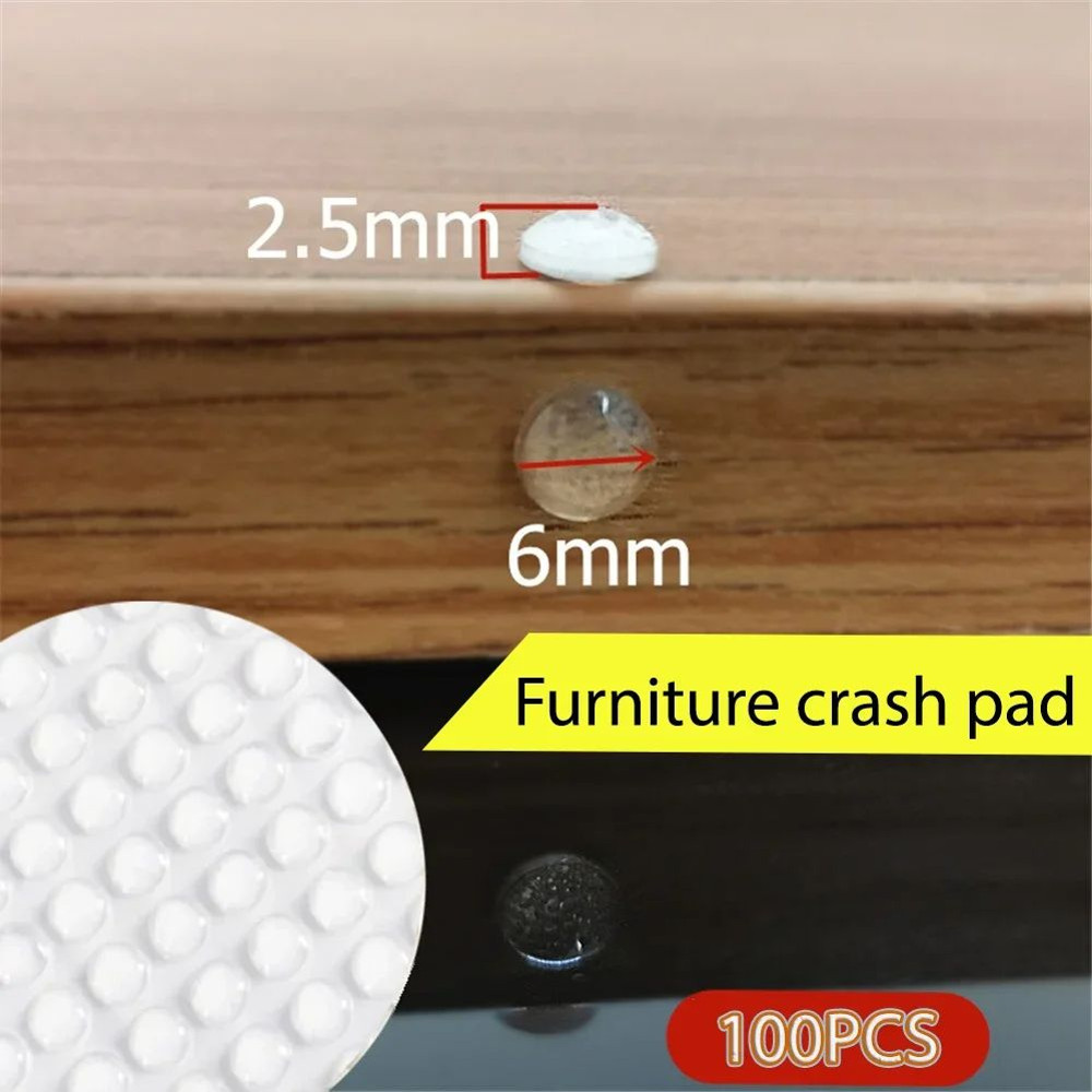100Pcs Self Adhesive Silicone Door Stoppers Transparent Rubber Bumpers For Cabinets Drawers Furnitu 6