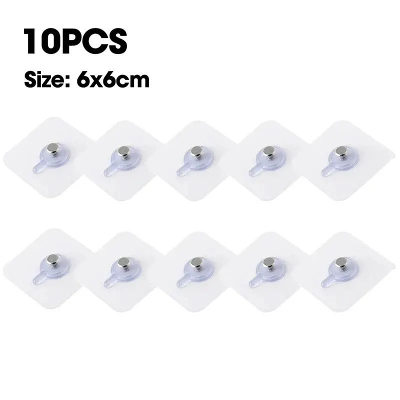10 Pcs Strong Adhesive Hooks  Waterproof Wall Hangers For Picture Frames Posters Kitchen Bathroom A 6