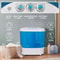 10lbs Mini Washing Machine Compact Twin Tub Portable Washer SpinDryer For Small Spaces 16