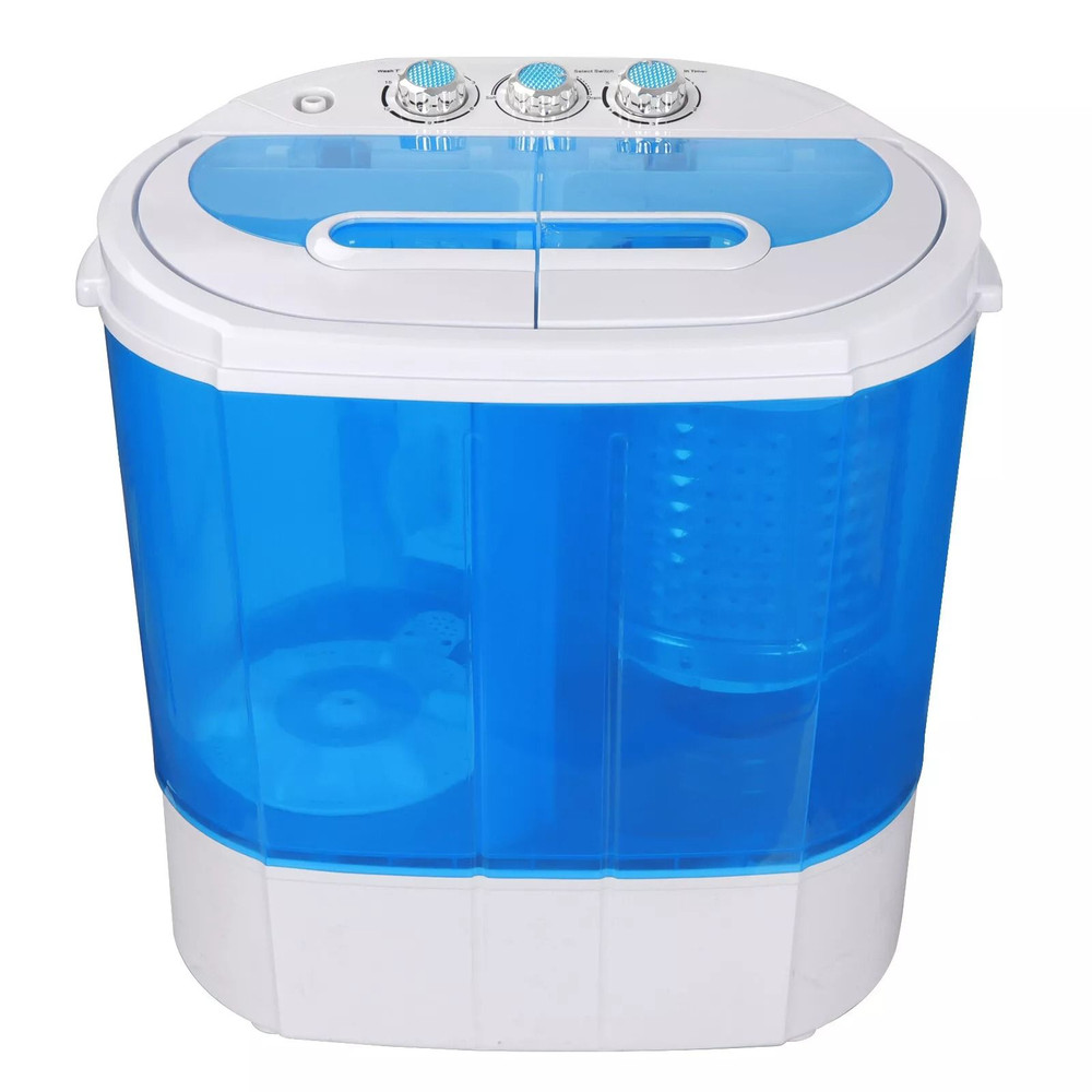 10lbs Mini Washing Machine Compact Twin Tub Portable Washer SpinDryer For Small Spaces 14