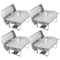 4 Pack 8 QT Stainless Steel Chafer Set Catering Food Warmer Chafing Dishes For Buffets Parties Ev 12