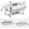4 Pack 8 QT Stainless Steel Chafer Set Catering Food Warmer Chafing Dishes For Buffets Parties Ev 13