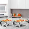 4 Pack 8 QT Stainless Steel Chafer Set Catering Food Warmer Chafing Dishes For Buffets Parties Ev 5