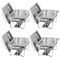 4 Pack 8 QT Stainless Steel Chafer Set Catering Food Warmer Chafing Dishes For Buffets Parties Ev 9