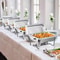 4 Pack 8 QT Stainless Steel Chafer Set Catering Food Warmer Chafing Dishes For Buffets Parties Ev 2