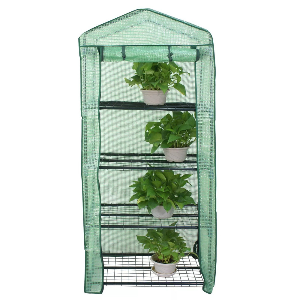 4Tier Walkin Greenhouse For Plants Seeds Flowers Durable Storage Shelves For Backyard Patio Balco 10