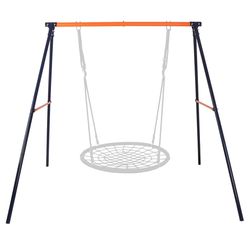 metal a-frame swing set stand for kids heavy-duty backyard play frame with fun outdoor swing chair for home, garden