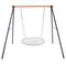 Metal AFrame Swing Set Stand For Kids HeavyDuty Backyard Play Frame With Fun Outdoor Swing Chair Fo 0