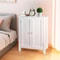 White Wooden Bathroom Floor Cabinet 3Shelf Storage Cupboard Free Standing Organizer For Bathroom E 9