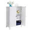 White Wooden Bathroom Floor Cabinet 3Shelf Storage Cupboard Free Standing Organizer For Bathroom E 11