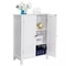 White Wooden Bathroom Floor Cabinet 3Shelf Storage Cupboard Free Standing Organizer For Bathroom E 11