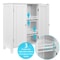 White Wooden Bathroom Floor Cabinet 3Shelf Storage Cupboard Free Standing Organizer For Bathroom E 8